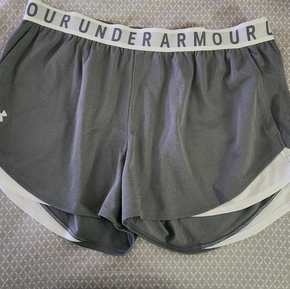 New Under Armour Gray Play Up Athletic Shorts 3.0 - Picture 4 of 9